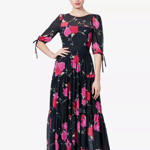 BETSEY JOHNSON Flora-Print Maxi Dress
